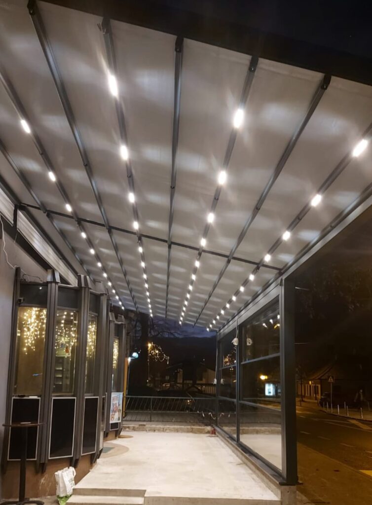 Raylı Pergola Tente Sistemi